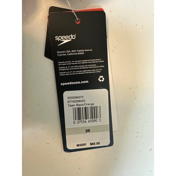 Speedo‎ Women S Edge Splice One-Piece Swimsuit (Black/Orange  26), NWT - Picture 6 of 10